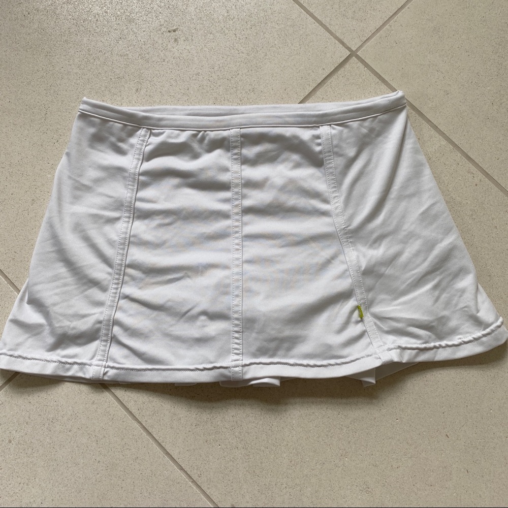 Pure Lime white tennis skirt